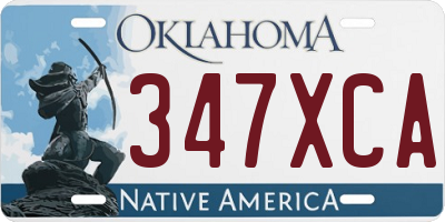 OK license plate 347XCA
