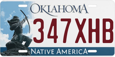 OK license plate 347XHB