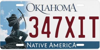 OK license plate 347XIT