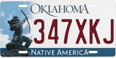OK license plate 347XKJ