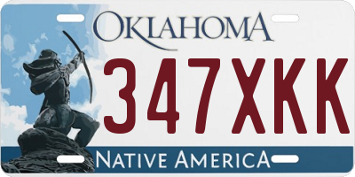 OK license plate 347XKK