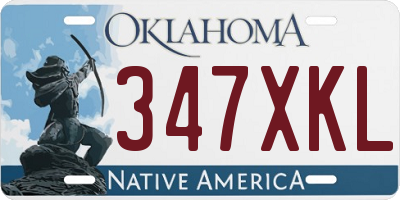 OK license plate 347XKL