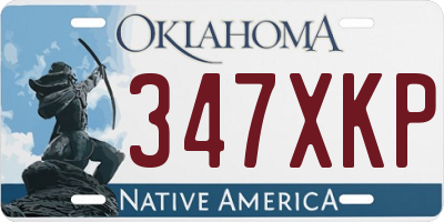 OK license plate 347XKP