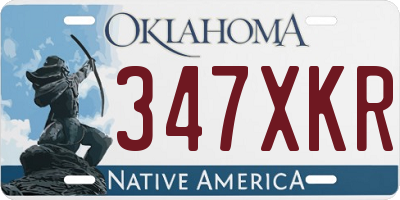 OK license plate 347XKR