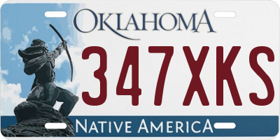 OK license plate 347XKS