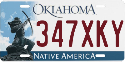 OK license plate 347XKY