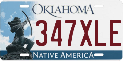 OK license plate 347XLE