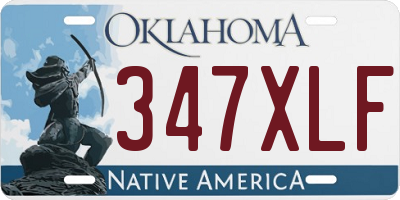 OK license plate 347XLF