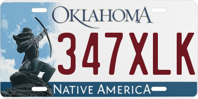 OK license plate 347XLK