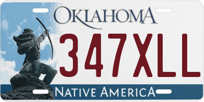 OK license plate 347XLL