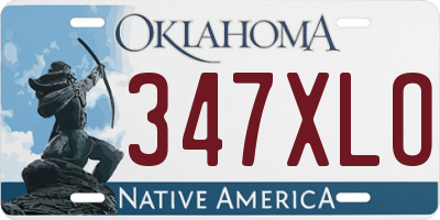 OK license plate 347XLO