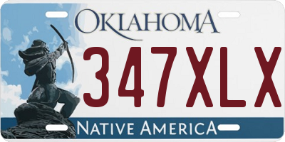 OK license plate 347XLX