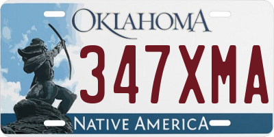 OK license plate 347XMA