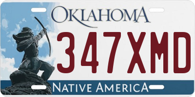 OK license plate 347XMD