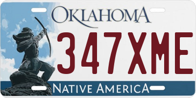 OK license plate 347XME