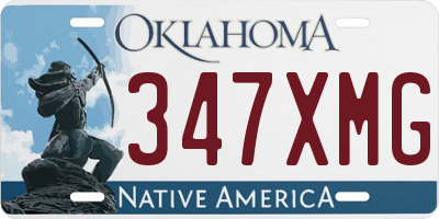 OK license plate 347XMG