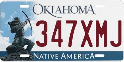 OK license plate 347XMJ