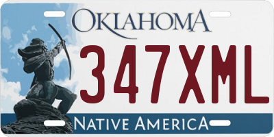 OK license plate 347XML