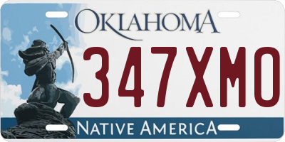 OK license plate 347XMO
