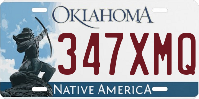 OK license plate 347XMQ