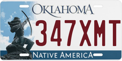 OK license plate 347XMT