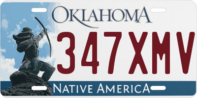 OK license plate 347XMV