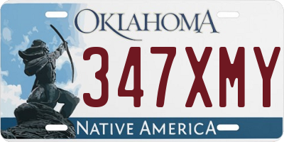 OK license plate 347XMY