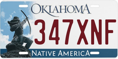 OK license plate 347XNF