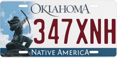 OK license plate 347XNH