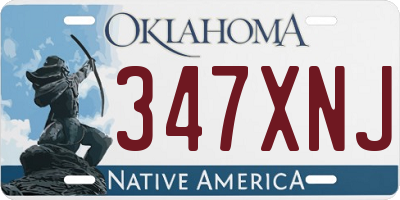 OK license plate 347XNJ