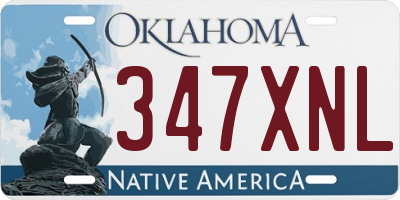 OK license plate 347XNL