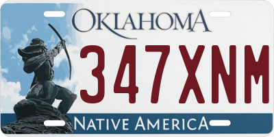 OK license plate 347XNM