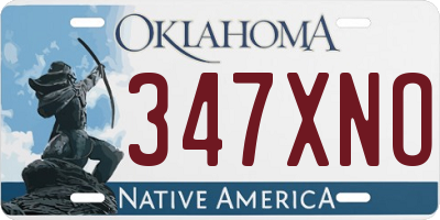 OK license plate 347XNO