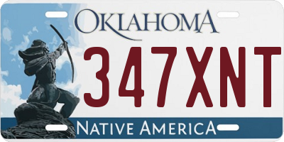OK license plate 347XNT