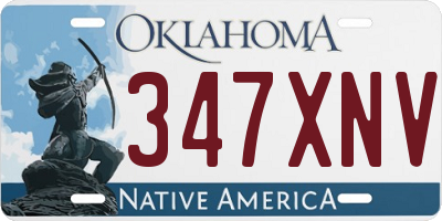 OK license plate 347XNV