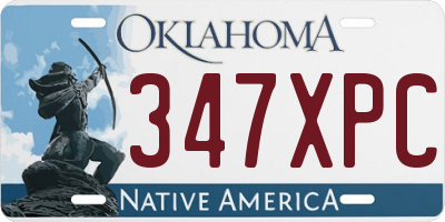OK license plate 347XPC
