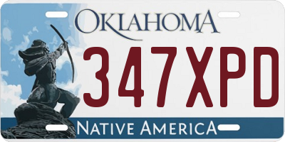 OK license plate 347XPD