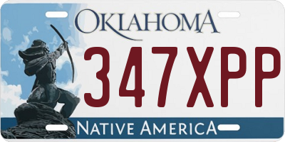 OK license plate 347XPP