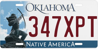 OK license plate 347XPT