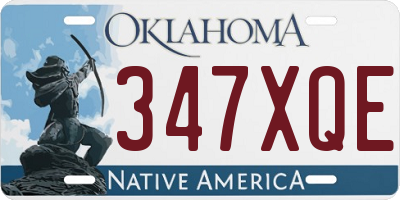 OK license plate 347XQE