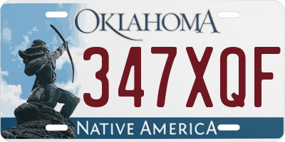 OK license plate 347XQF