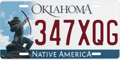 OK license plate 347XQG