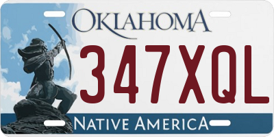 OK license plate 347XQL