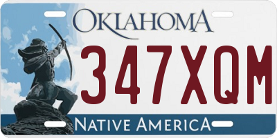 OK license plate 347XQM