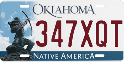 OK license plate 347XQT