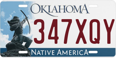 OK license plate 347XQY