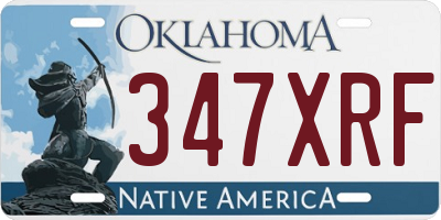 OK license plate 347XRF