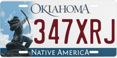 OK license plate 347XRJ