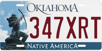 OK license plate 347XRT