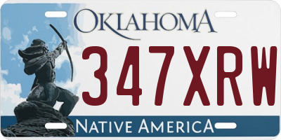 OK license plate 347XRW